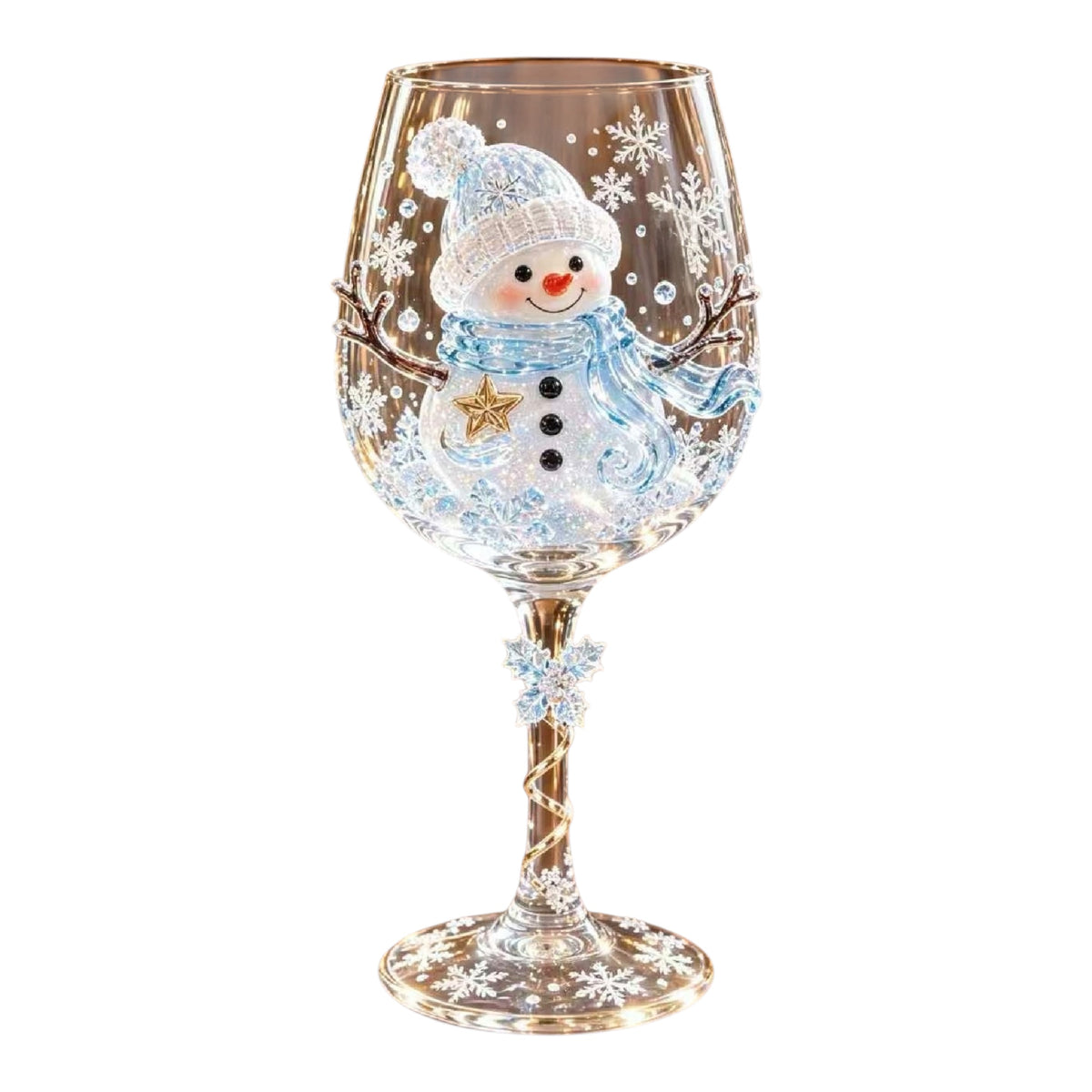 Christmas Art Stemmed Wine Glass – Holiday Cocktail Glasses
