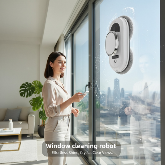 Smart Window Cleaning Robot with Automatic Spray & Suction