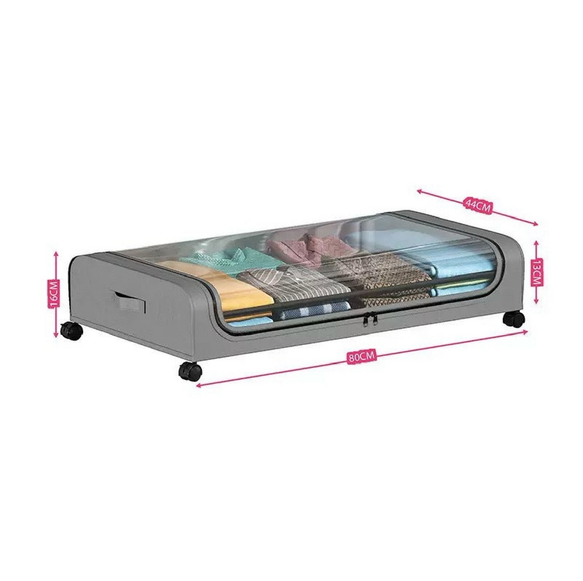 Heavy-Duty Rolling Underbed Storage Bin with Lid | 30L-40L Cart