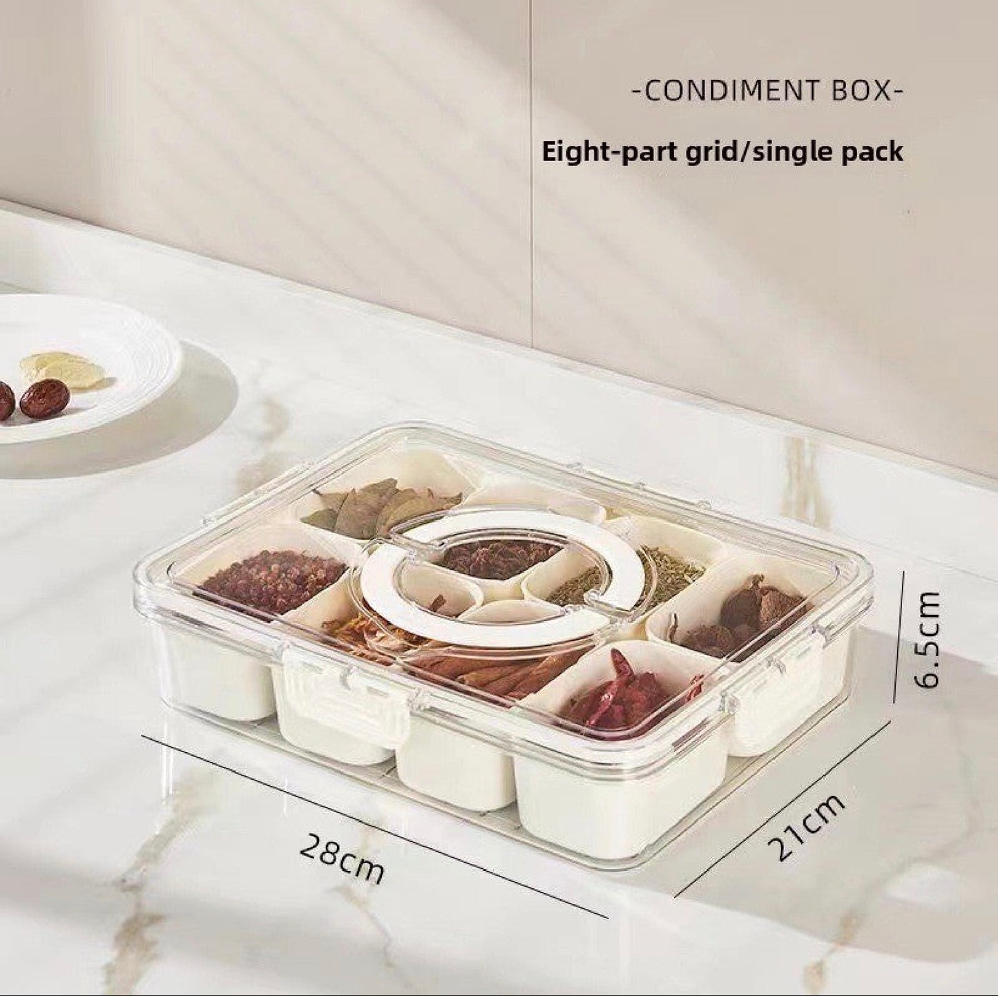 8-Grid Multi-Compartment Food Storage Container | BPA-Free Organizer