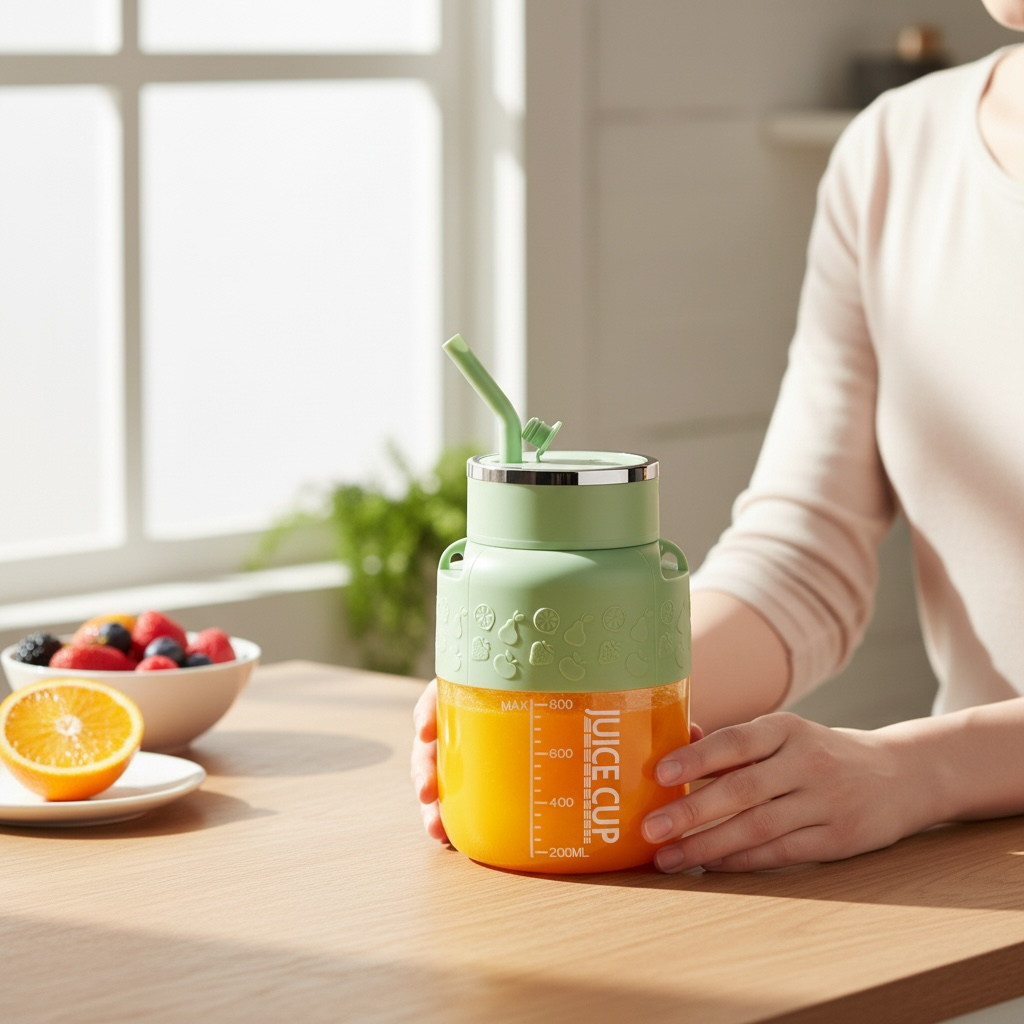 Portable High-Speed Juicer Cup 800ml – Rechargeable Blender