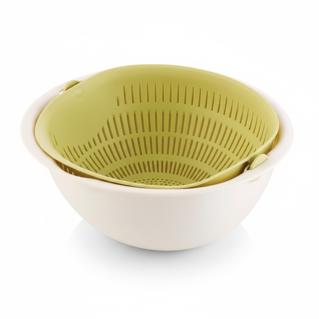 Dual-Layer Drain Basket for Fruits & Vegetables – 23cm