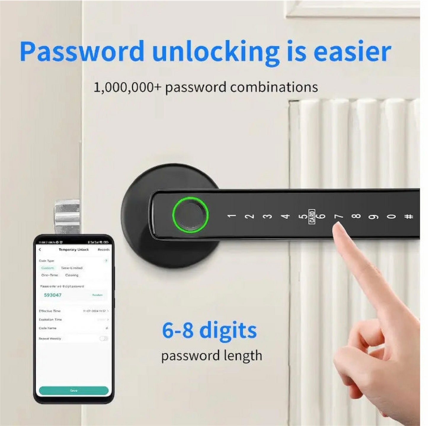 Smart Fingerprint Door Lock for Wooden Doors | Modern Goods Living