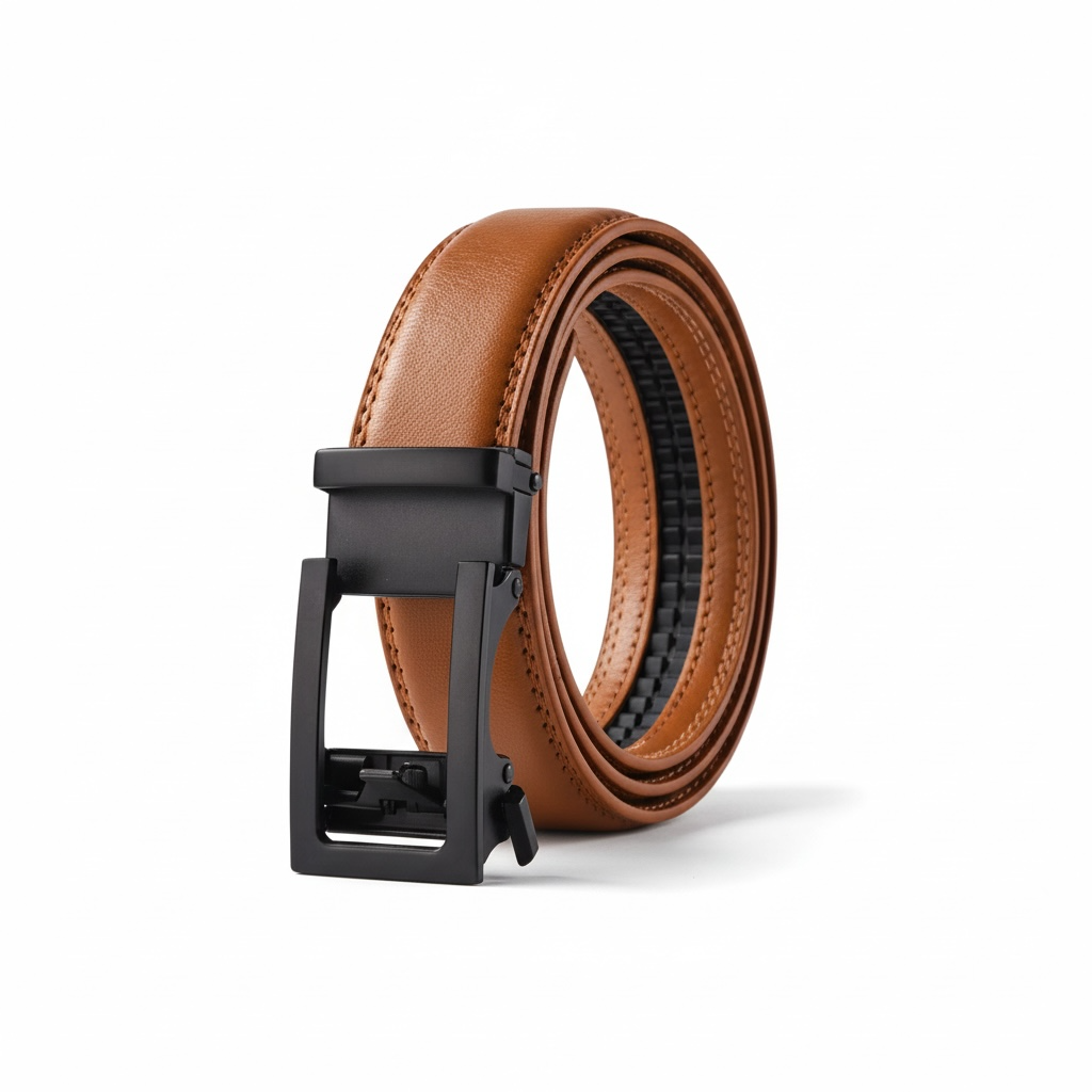 Unisex Automatic Buckle Leather Belt – Classic Business & Casual