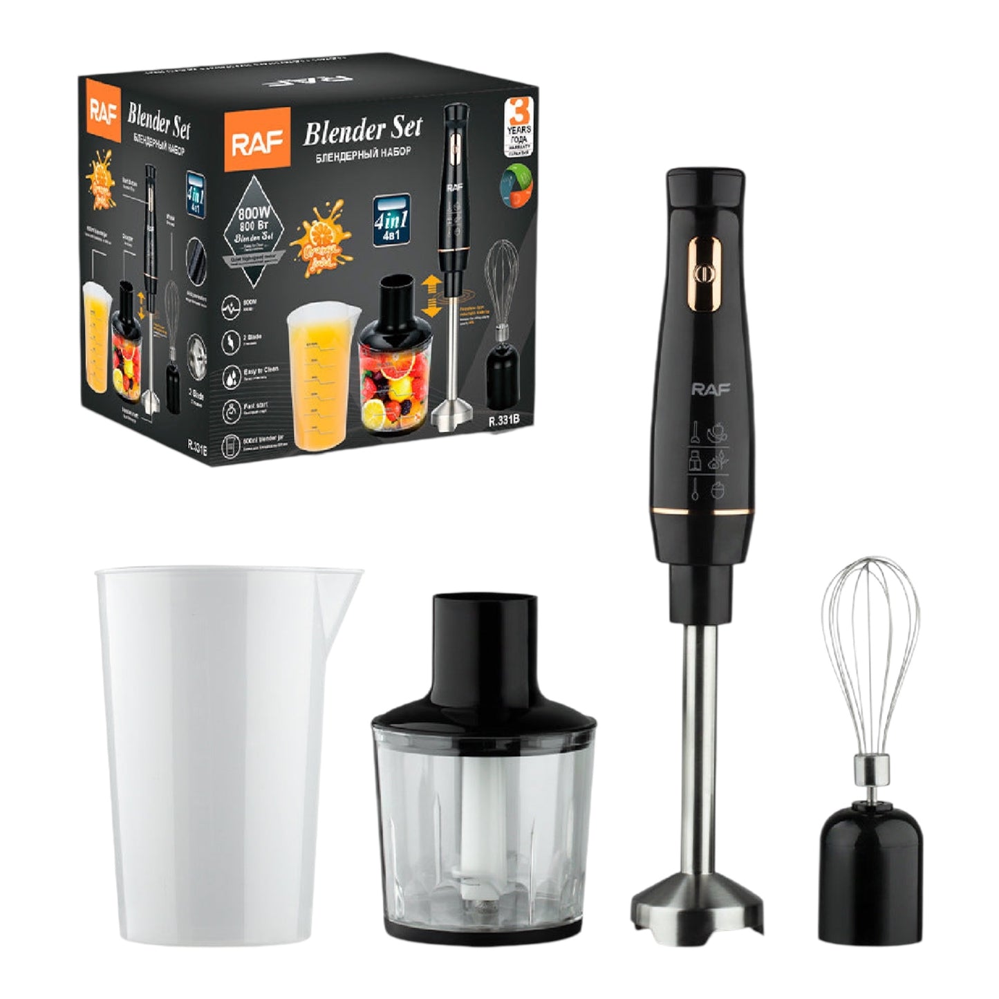 4 in 1 Handheld Blender – 800W Juicer, Mixer & Meat Grinder | Modern Goods Living