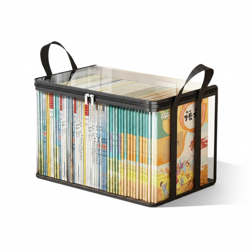 Foldable Transparent Storage Box – Dustproof Organizer in Black or White