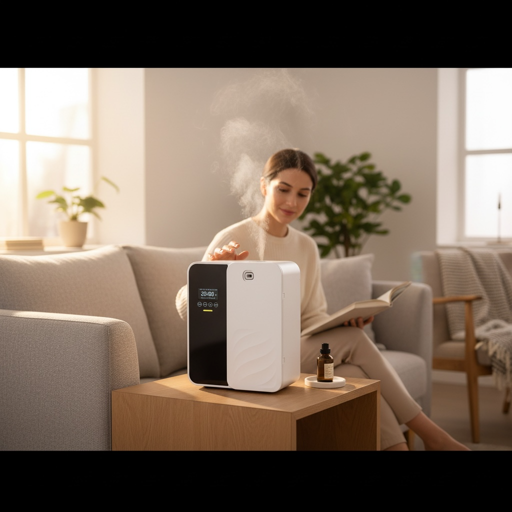 Aromatherapy Diffuser – 500ml Automatic Scent Machine (100–240V)