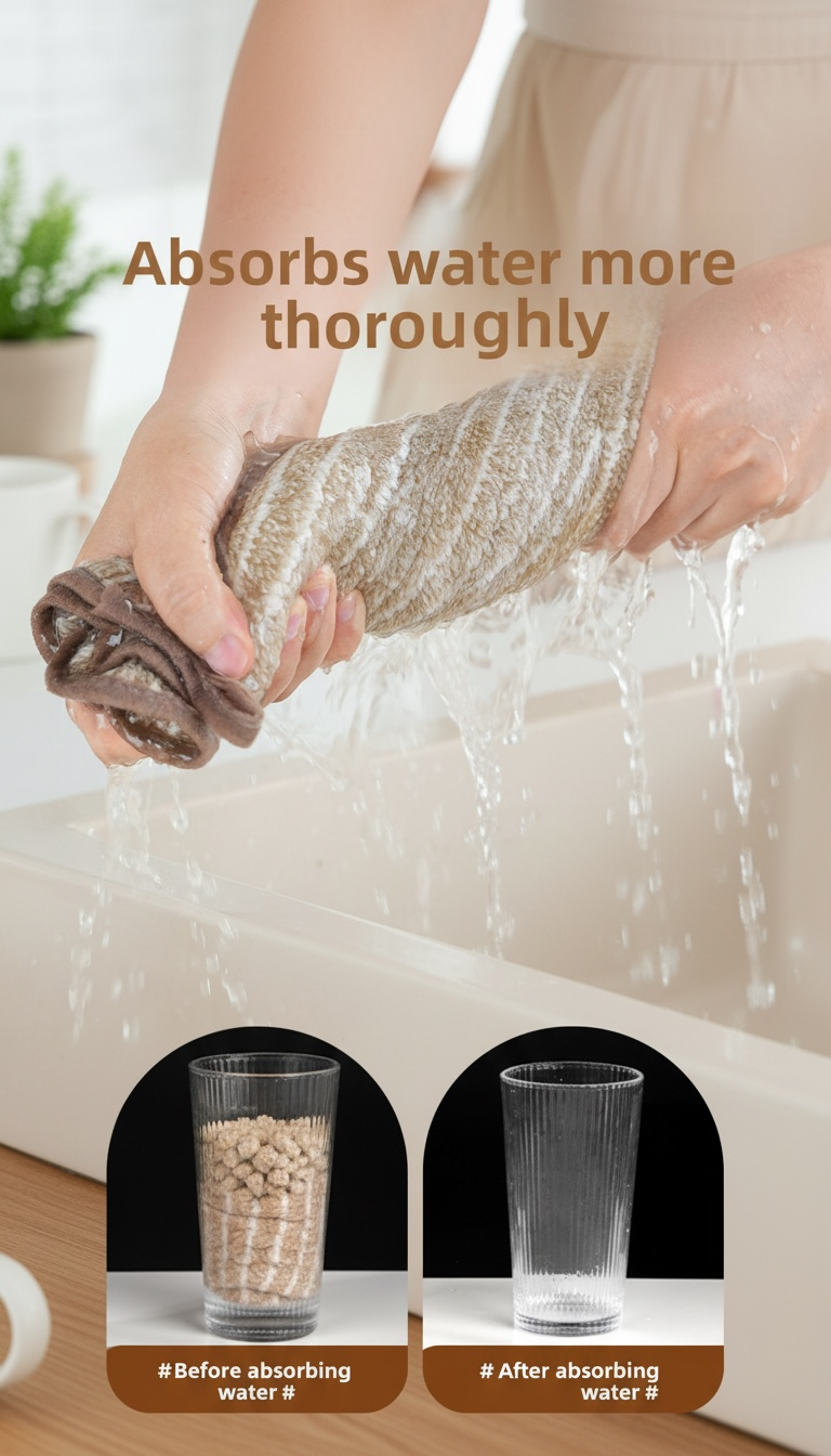 Ultra-Absorbent Oil-Resistant Kitchen Cleaning Cloths | Lint-Free, Reusable Dish Cloths