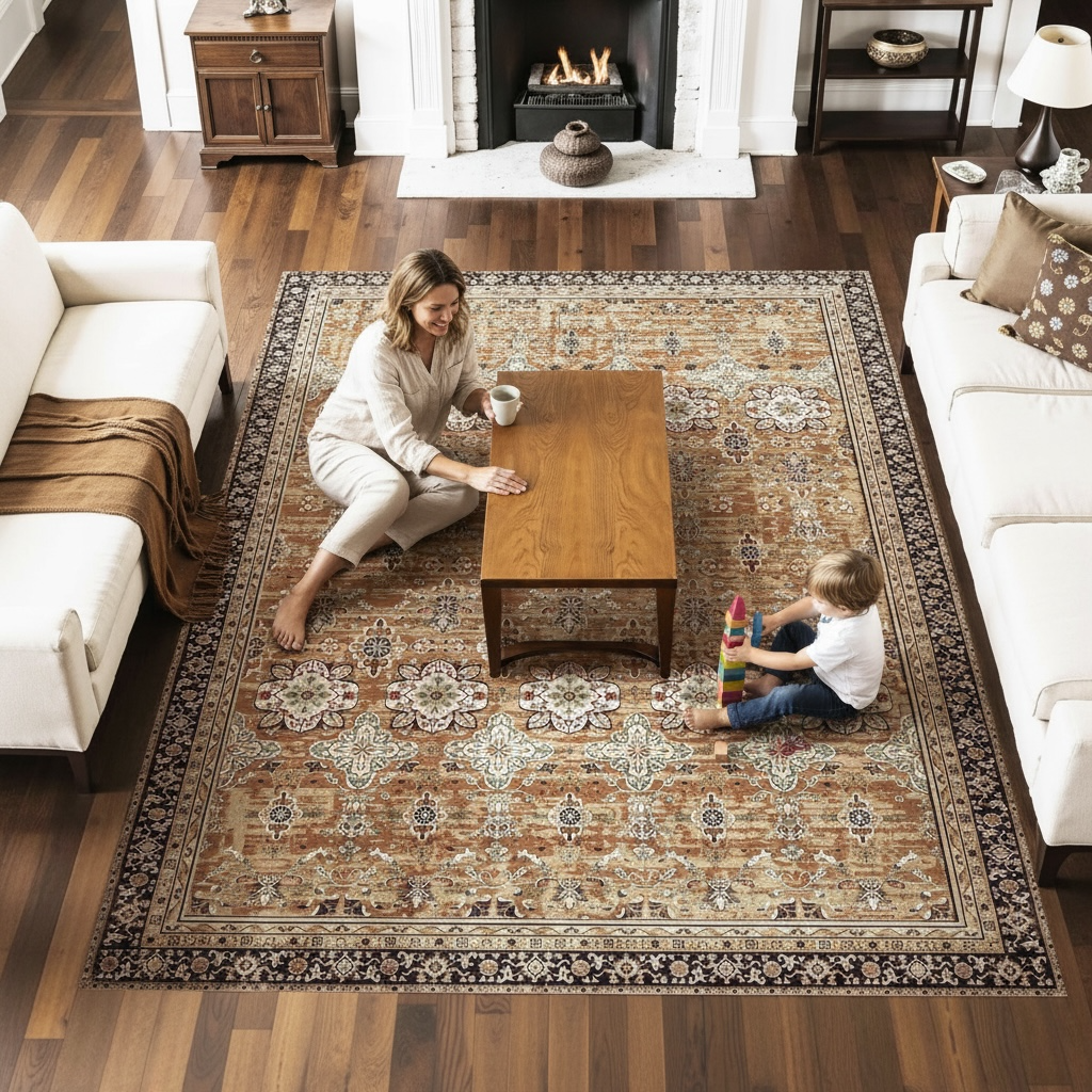 CloudWalk Washable Rug – Ultra Soft, Thin, Non-Shedding
