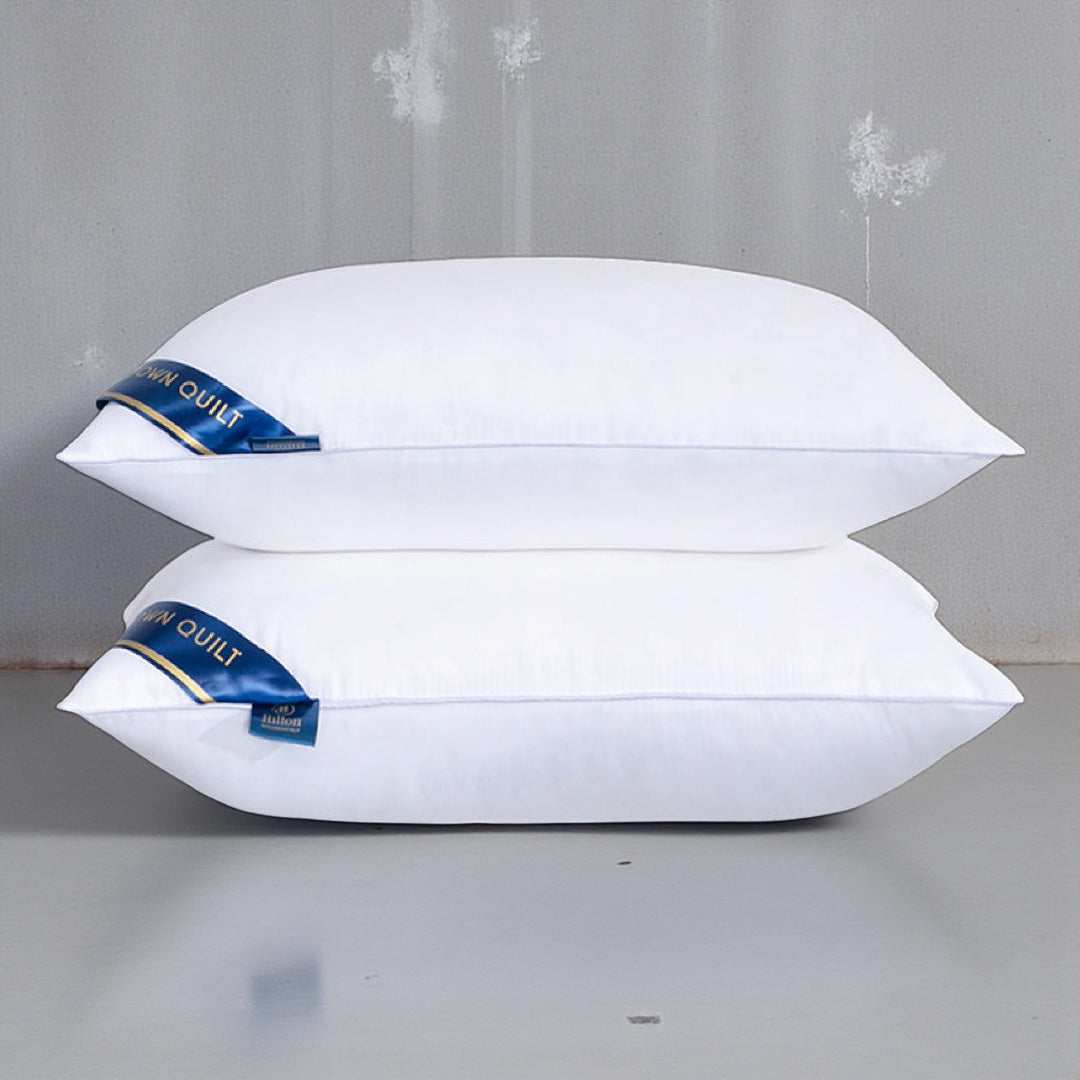 Side profile of ergonomic pillow showing contour support