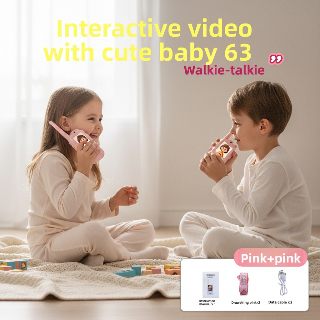 Kids Video Walkie Talkies – USB Rechargeable, Ages 4–6