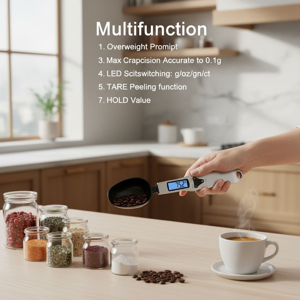 Digital Measuring Spoon Scale – 500g High-Precision Kitchen Spoon with LCD Display