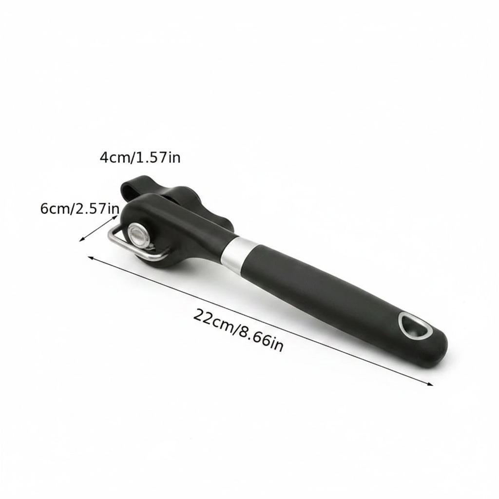 Stainless Steel Can Opener – Smooth DC53 Blade with Comfortable Non-Slip Handle