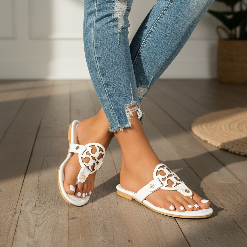 Fashion Herringbone Flat Sandals for Women
