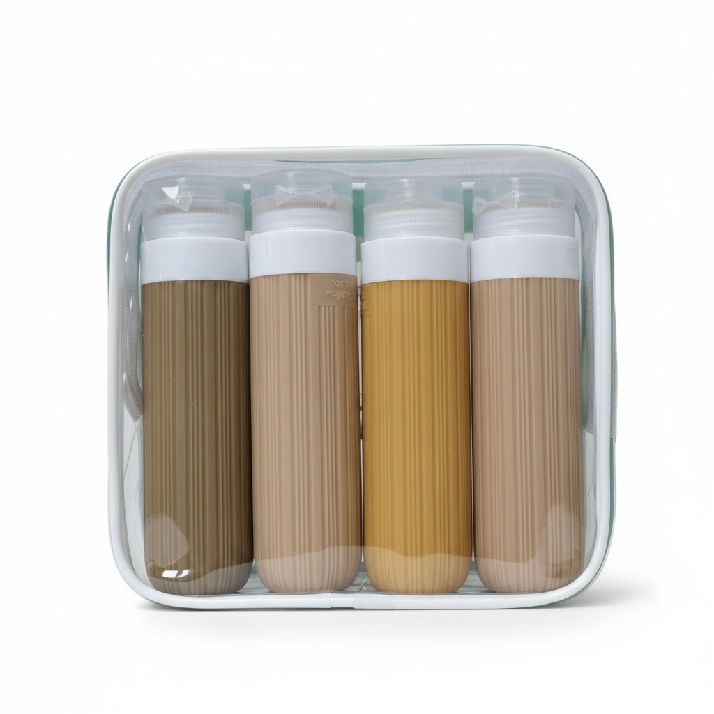 Travel Bottles Set (4 x 90ml) with PVC Bag | Modern Goods Living