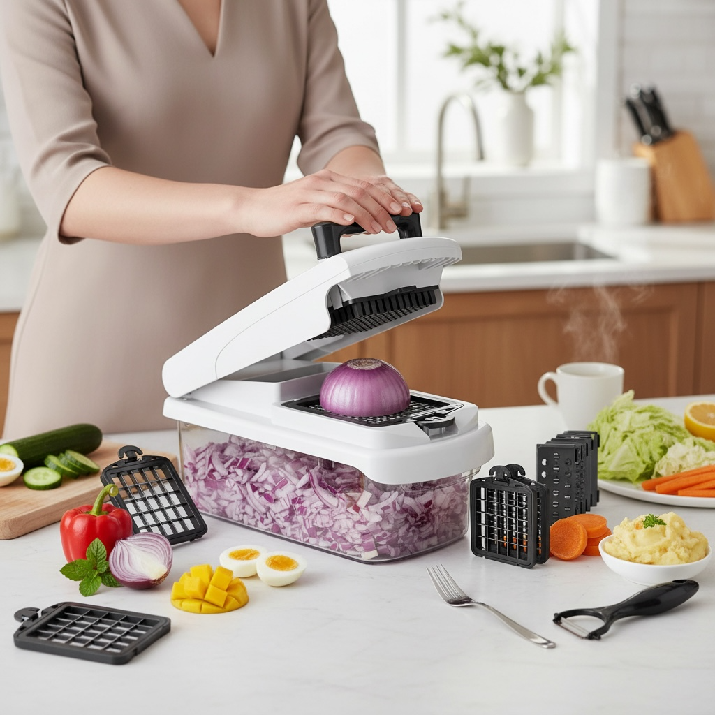 15‑in‑1 Vegetable Cutter & Slicer with Stainless Steel Blades | Modern Goods Living