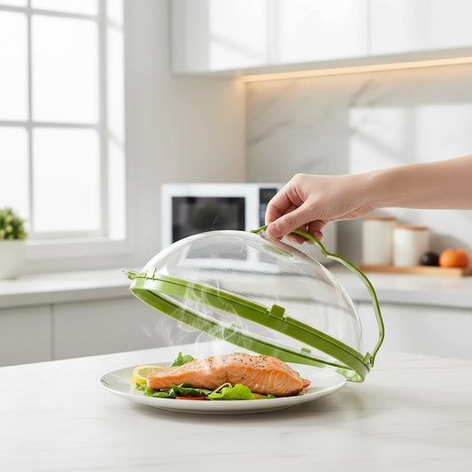 Microwave Glass Cover – Clear Splatter Guard, Heat-Resistant, Fits Most Microwaves
