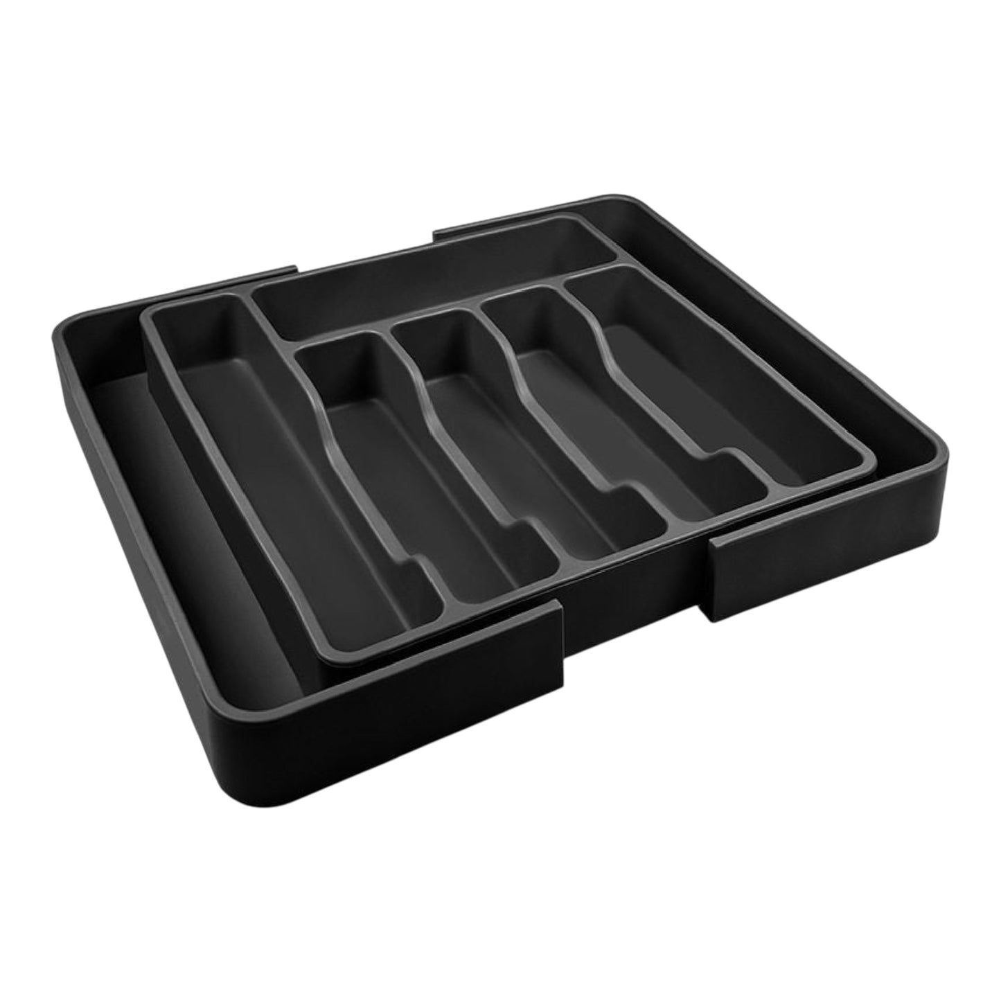 Expandable Bamboo Cutlery Drawer Organizer | Adjustable Utensil Tray 8 Compartments