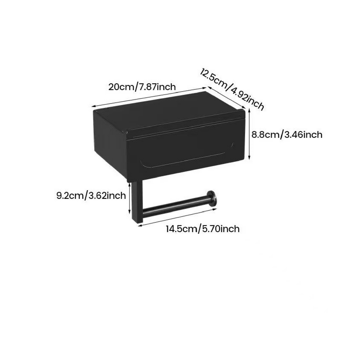 Toilet Paper Holder with Storage Bin – Stainless Steel Wet Wipes Rack
