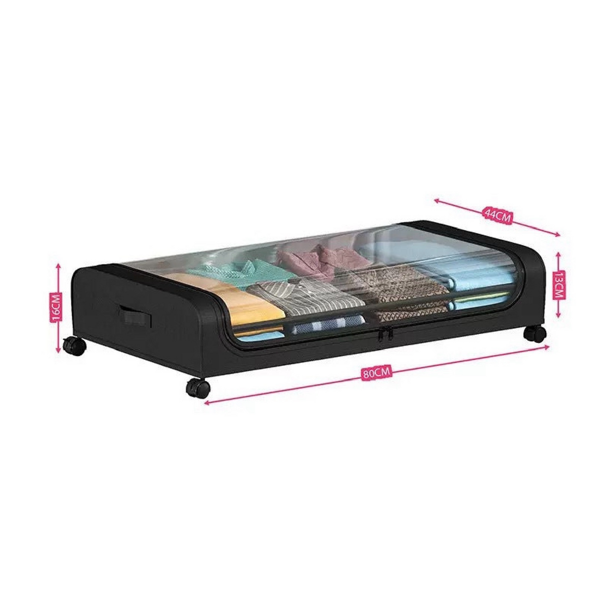 Heavy-Duty Rolling Underbed Storage Bin with Lid | 30L-40L Cart