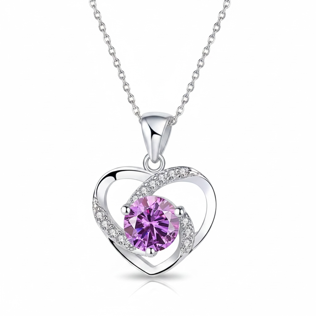 925 Sterling Silver Zircon Necklace – Adjustable Dainty Chain