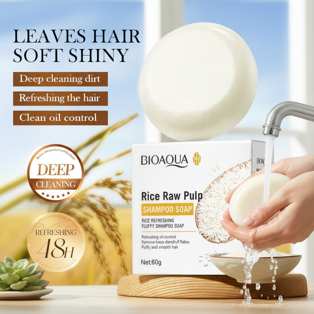 Rice Shampoo Bar – Gentle Cleansing & Natural Shine
