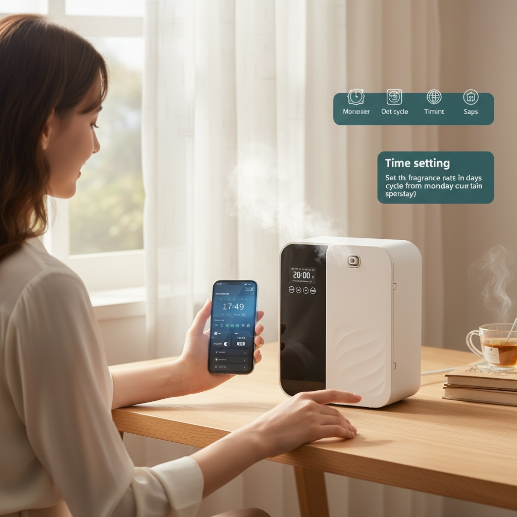 Aromatherapy Diffuser – 500ml Automatic Scent Machine (100–240V)