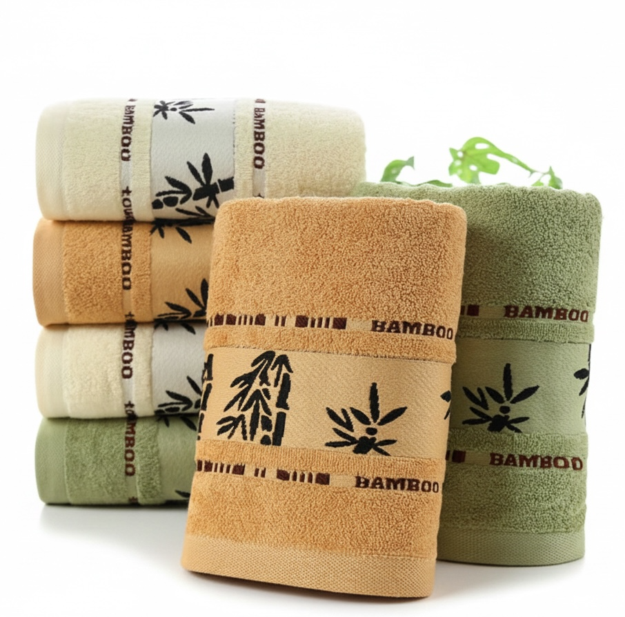 Bamboo Fiber Towel – Soft Absorbent Bamboo-Cotton Blend Hand & Face Towel