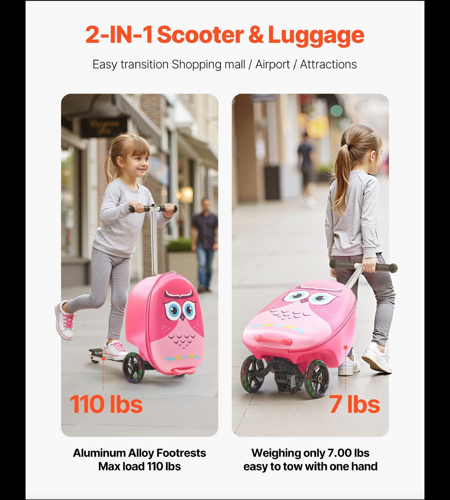 Kids Ride-On Luggage – Durable Scooter Suitcase