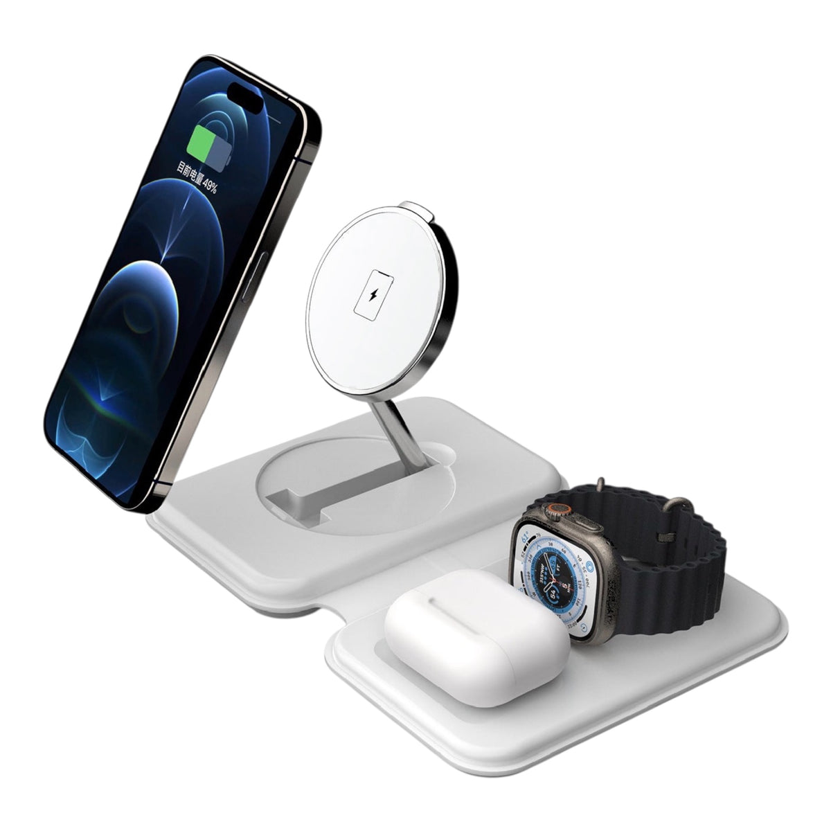 3-in-1 Magnetic Wireless Charging Station – 18W Fast Charger