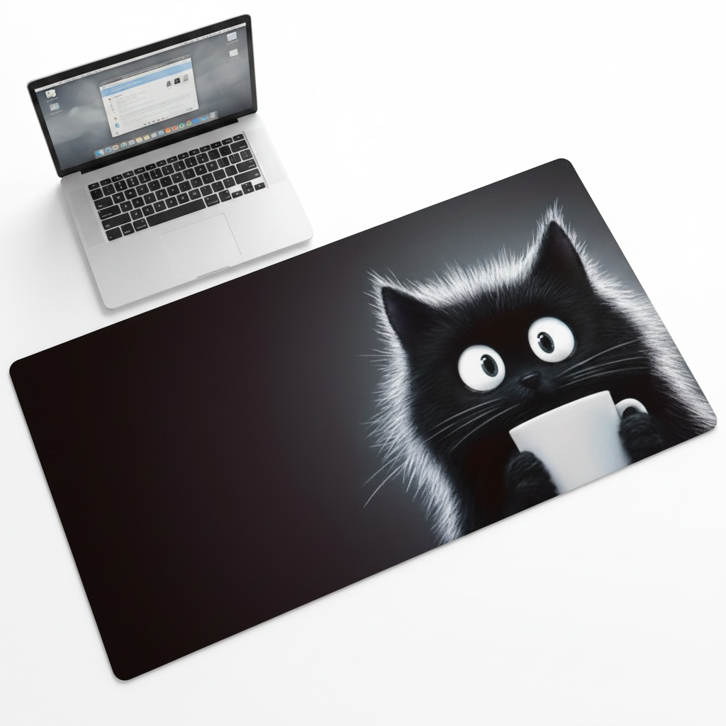 Cute Diatomaceous Mouse Pad – Non‑Slip, Washable Kitten Design