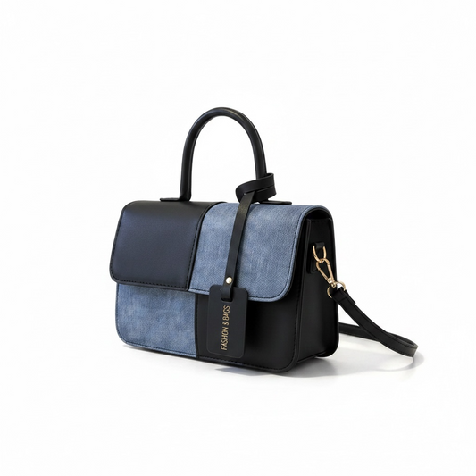 Two-Tone Leather Crossbody