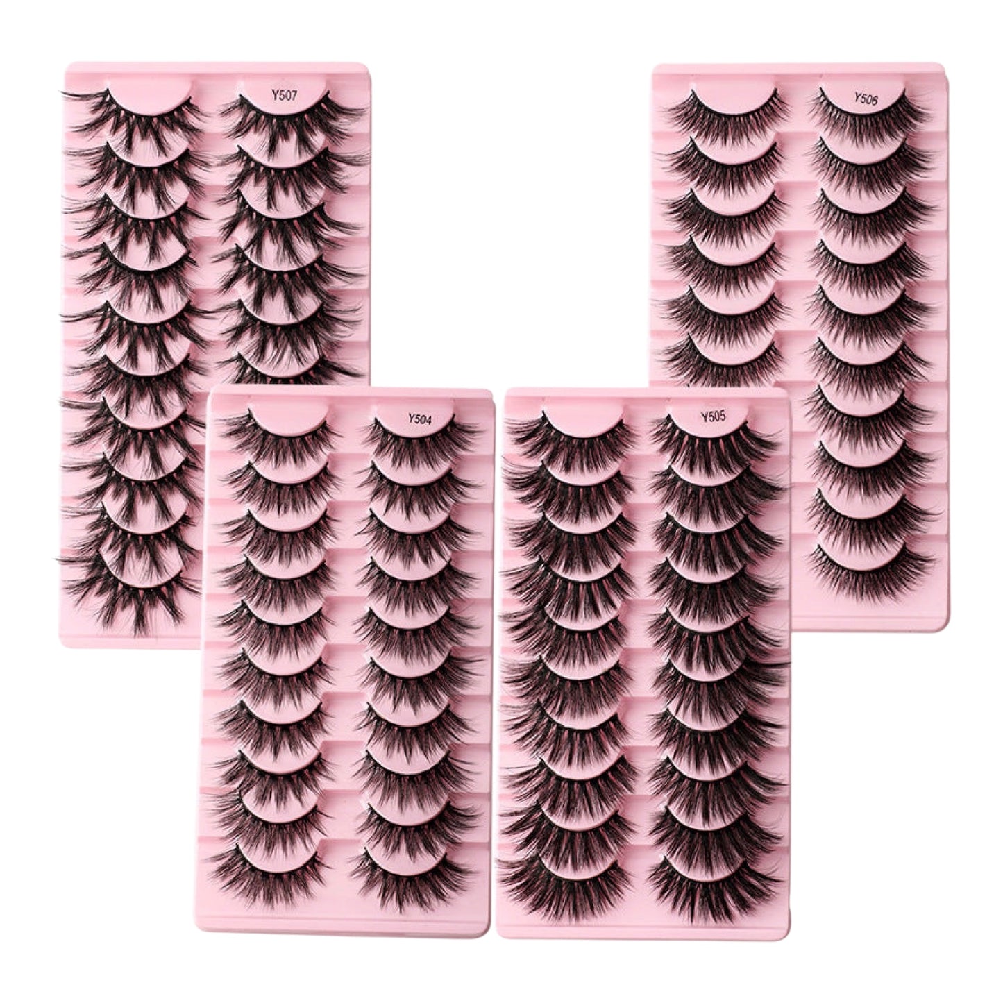 Natural Look 3D Mink Lashes – 10 Pair Reusable Set for Everyday Nude Makeup
