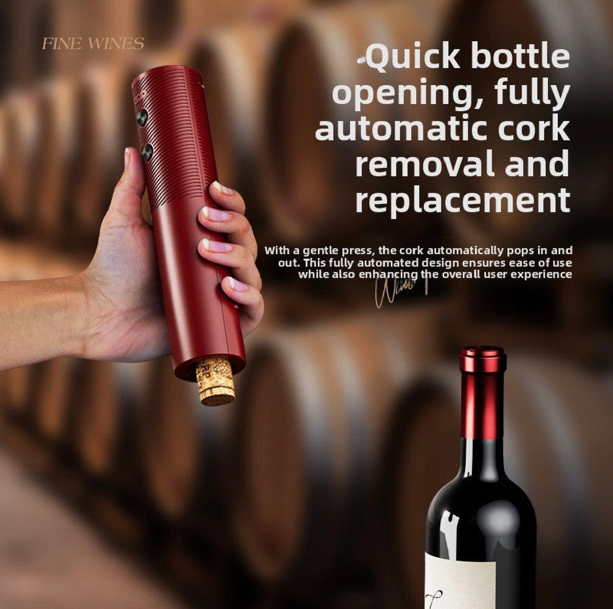 Automatic Electric Wine Bottle Opener