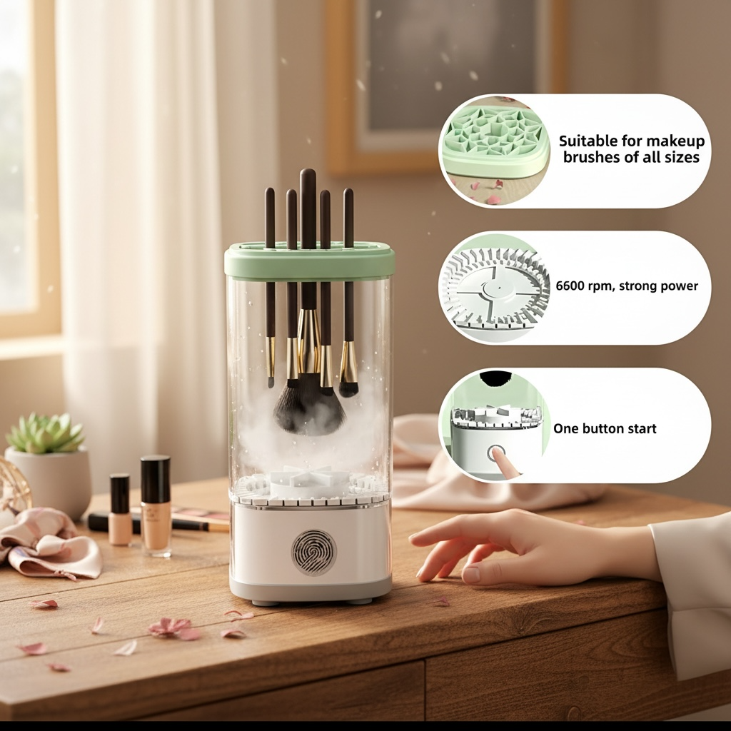 Makeup Brush Cleaner – Deep Clean & Dry Brushes in Seconds