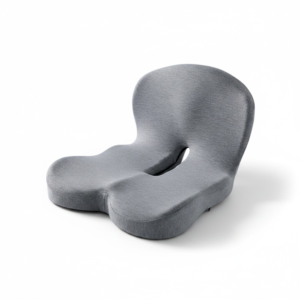 Memory Foam Seat Cushion with Back Support – Ergonomic Chair Cushion for Office & Car