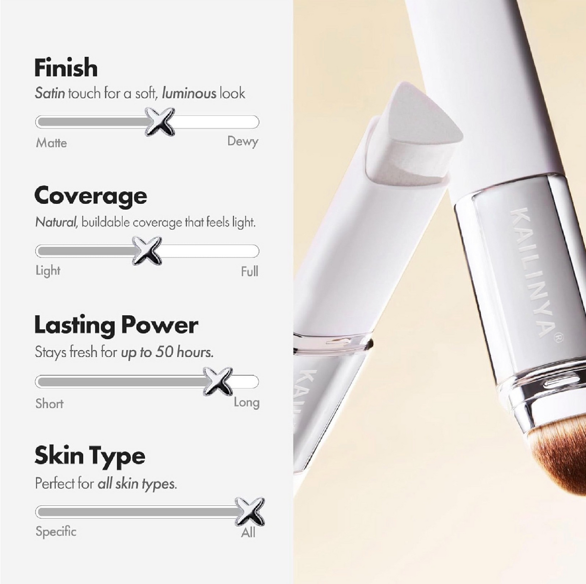 2-in-1 Color Changing Foundation Stick | Hydrating Concealer