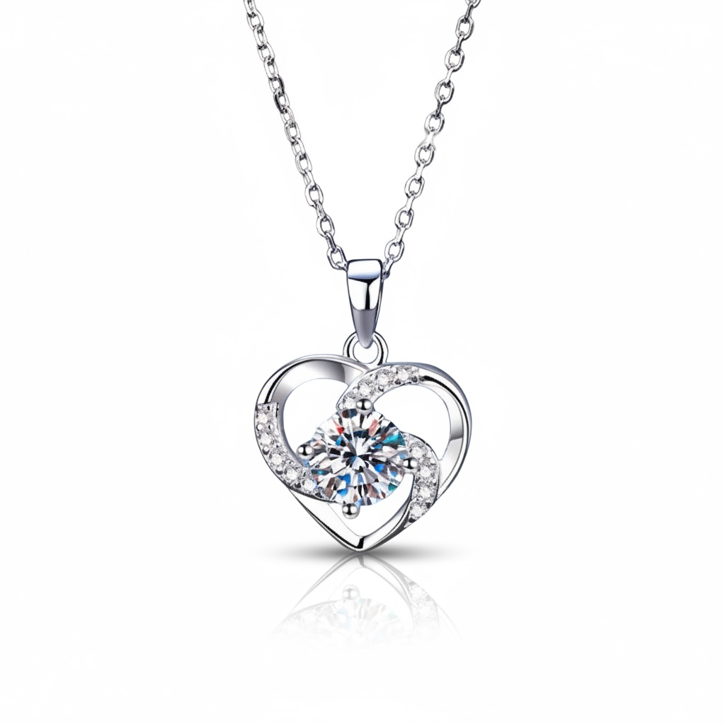 925 Sterling Silver Zircon Necklace – Adjustable Dainty Chain
