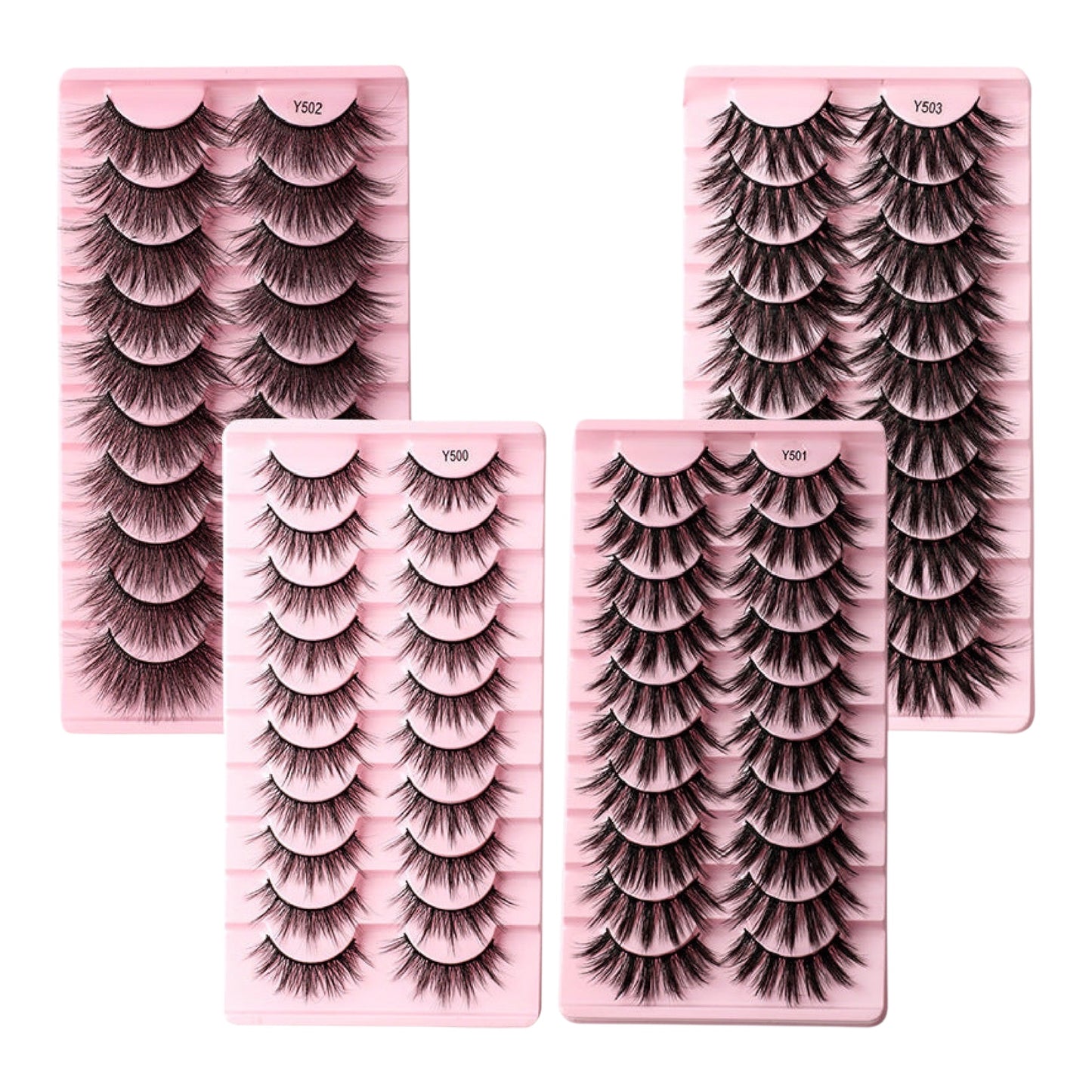 Natural Look 3D Mink Lashes – 10 Pair Reusable Set for Everyday Nude Makeup