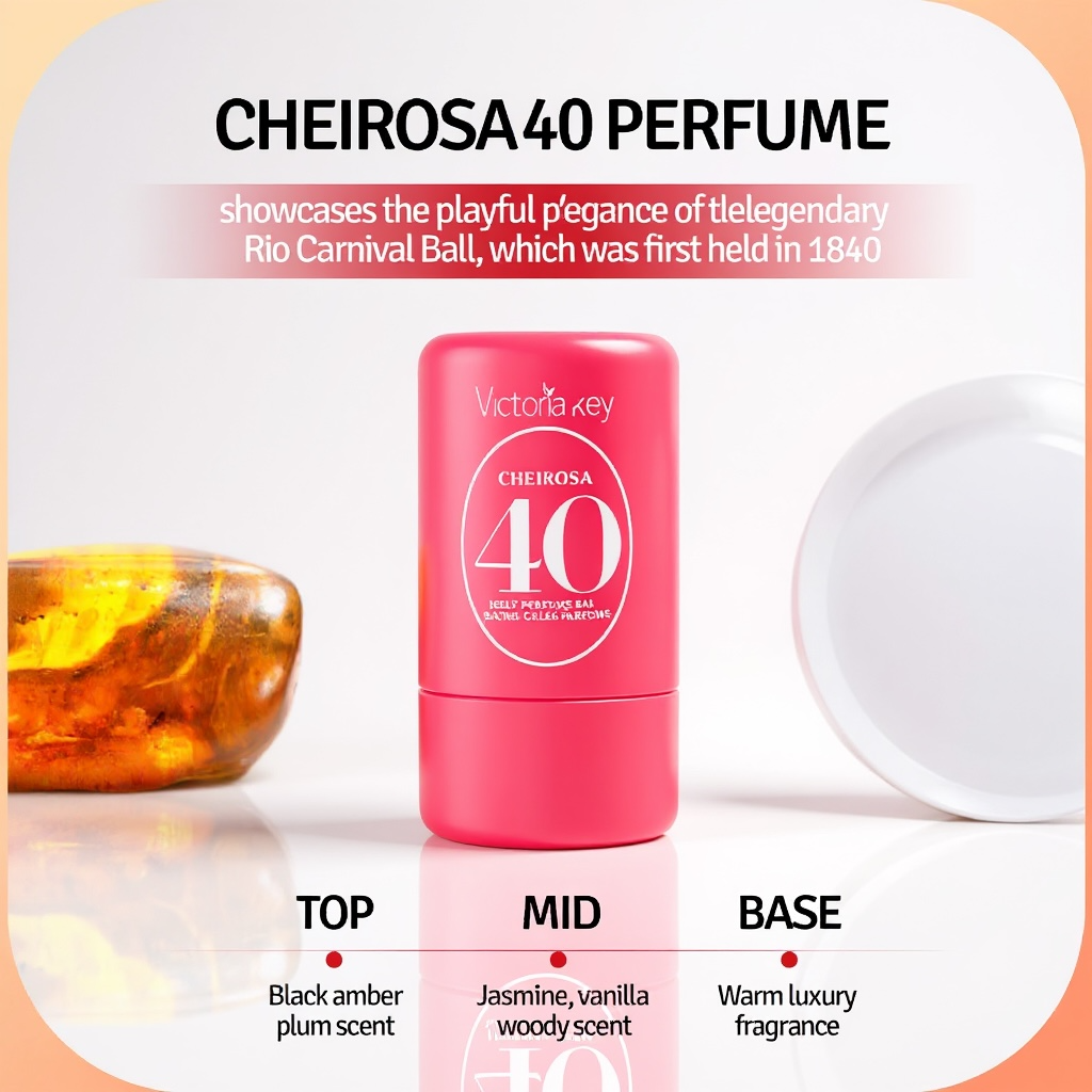 Fragrance Balm – Long-Lasting Fruity Perfume Stick (Coconut, Candy, Rose)