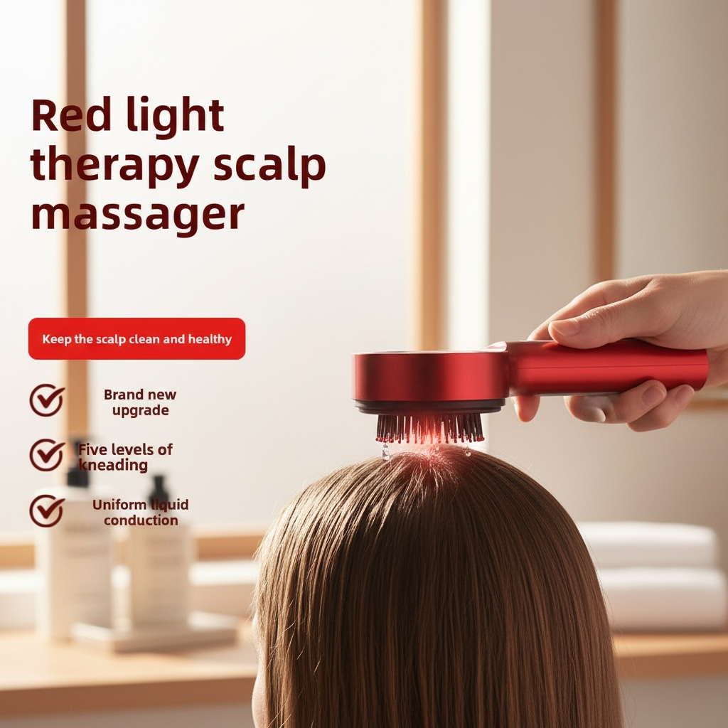 Red Light Scalp Therapy & EMS Massage Comb | Anti Hair Loss, Hair Growth Brush