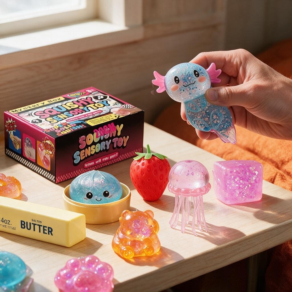 Slow-Rebound Sensory Squishy Toy Set | Stress Relief Food Fidgets