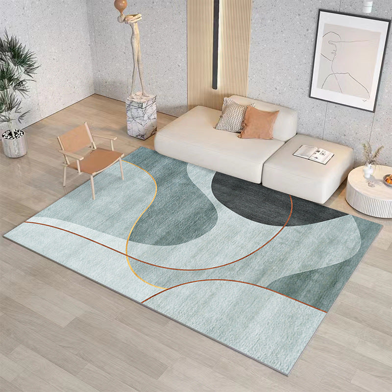 Modern Geometric Washable Rug – Stain-Resistant Polyester Area Rug
