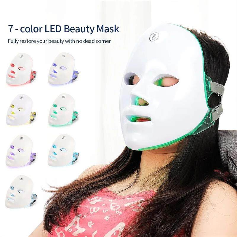 7-Color LED Light Therapy Mask (Face & Neck)
